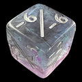 TDSO Eldritch Swirl Purple & Blue Negative Counter D6 Dice