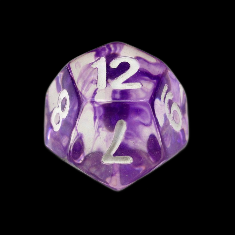 TDSO Eldritch Swirl Purple D12 Dice