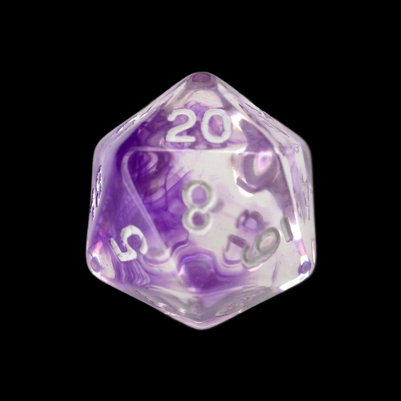 TDSO Eldritch Swirl Purple D20 Dice