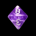 TDSO Eldritch Swirl Purple D8 Dice
