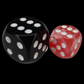 TDSO Eldritch Swirl Red 12mm D6 Spot Dice