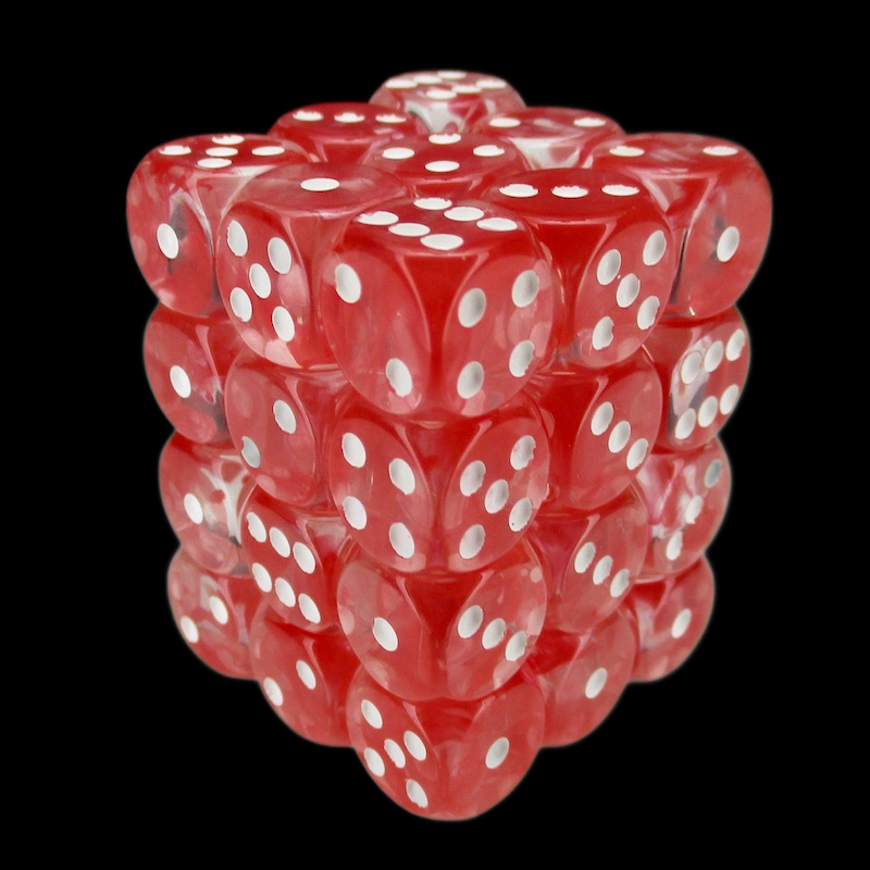 TDSO Eldritch Swirl Red 36 x D6 Dice Set