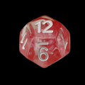 TDSO Eldritch Swirl Red D12 Dice