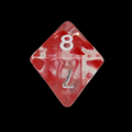 TDSO Eldritch Swirl Red D8 Dice