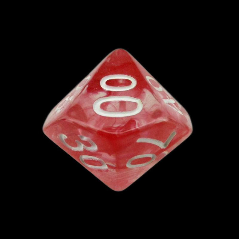 TDSO Eldritch Swirl Red Percentile Dice