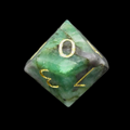 TDSO Gemstone Emerald & Gold D10 Dice