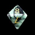 TDSO Gemstone Emerald & Gold D8 Dice