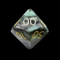 TDSO Gemstone Emerald & Gold Percentile Dice