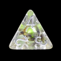 TDSO Encapsulated Flower Lavender & Green D4 Dice