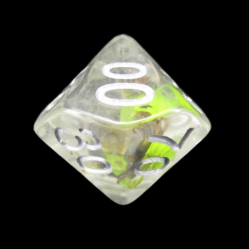 TDSO Encapsulated Flower Lavender & Green Percentile Dice