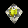 TDSO Encapsulated Flower Lavender & Yellow D8 Dice
