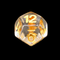 TDSO Encapsulated Flower Peach D12 Dice