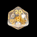TDSO Encapsulated Flower Peach D20 Dice