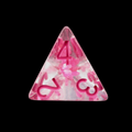 TDSO Encapsulated Flower Pink D4 Dice