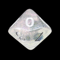 TDSO Encapsulated Glitter Flower Blue D10 Dice