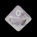 TDSO Encapsulated Glitter Flower Purple D10 Dice
