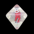 TDSO Encapsulated Glitter Flower Red D8 Dice