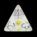 TDSO Encapsulated Glitter Flower Yellow D4 Dice