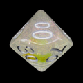 TDSO Encapsulated Glitter Flower Yellow Percentile Dice
