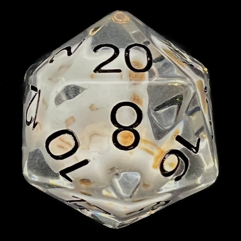 TDSO Encased Skull Stone D20 Dice