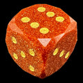 TDSO Faceted Goldstone Gold & Gold D6 Spot Dice
