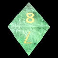 TDSO Gemstone Fluorite Green & Gold D8 Dice