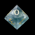 TDSO Gemstone Fluorite Purple & Gold D10 Dice