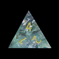 TDSO Gemstone Fluorite Purple & Gold D4 Dice