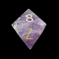 TDSO Gemstone Fluorite Purple & Gold D8 Dice