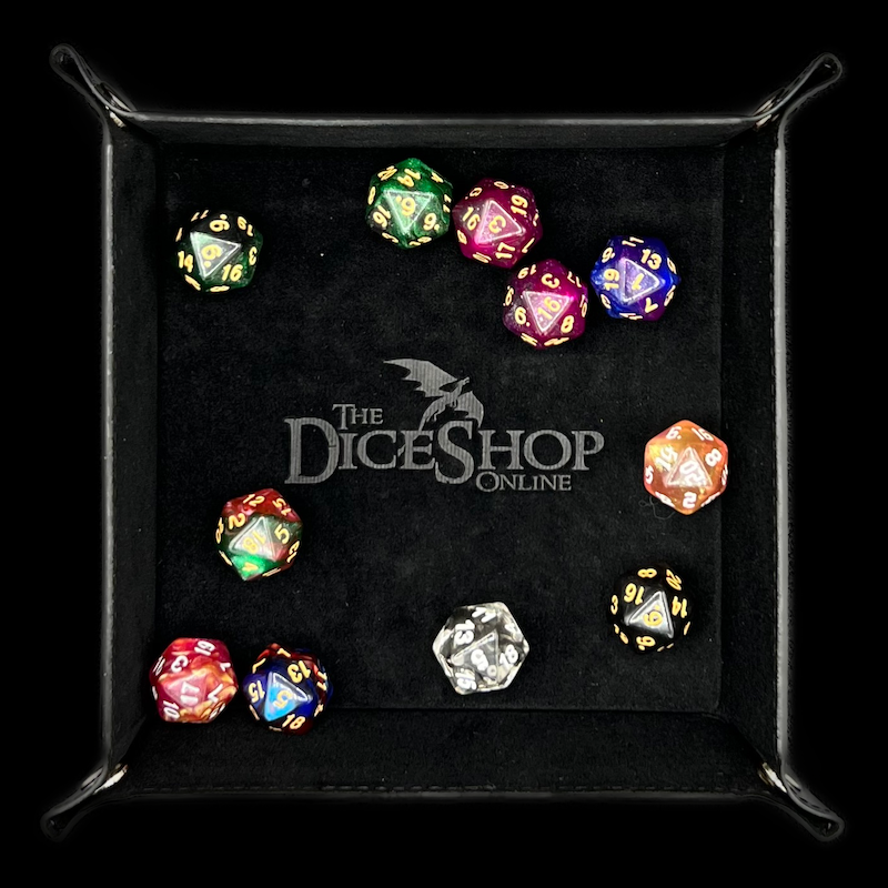 HALF PRICE TDSO Folding Black Square Felt Dice Tray