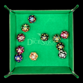 HALF PRICE TDSO Folding Forest Green Square Felt Dice Tray