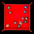 HALF PRICE TDSO Folding Red Square Felt Dice Tray