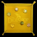 HALF PRICE TDSO Folding Yellow Square Felt Dice Tray