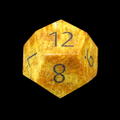 TDSO Gemstone Fossilised Coral & Black D12 Dice