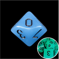 TDSO Frost Blue Glow in the Dark D10 Dice