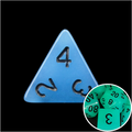 TDSO Frost Blue Glow in the Dark D4 Dice