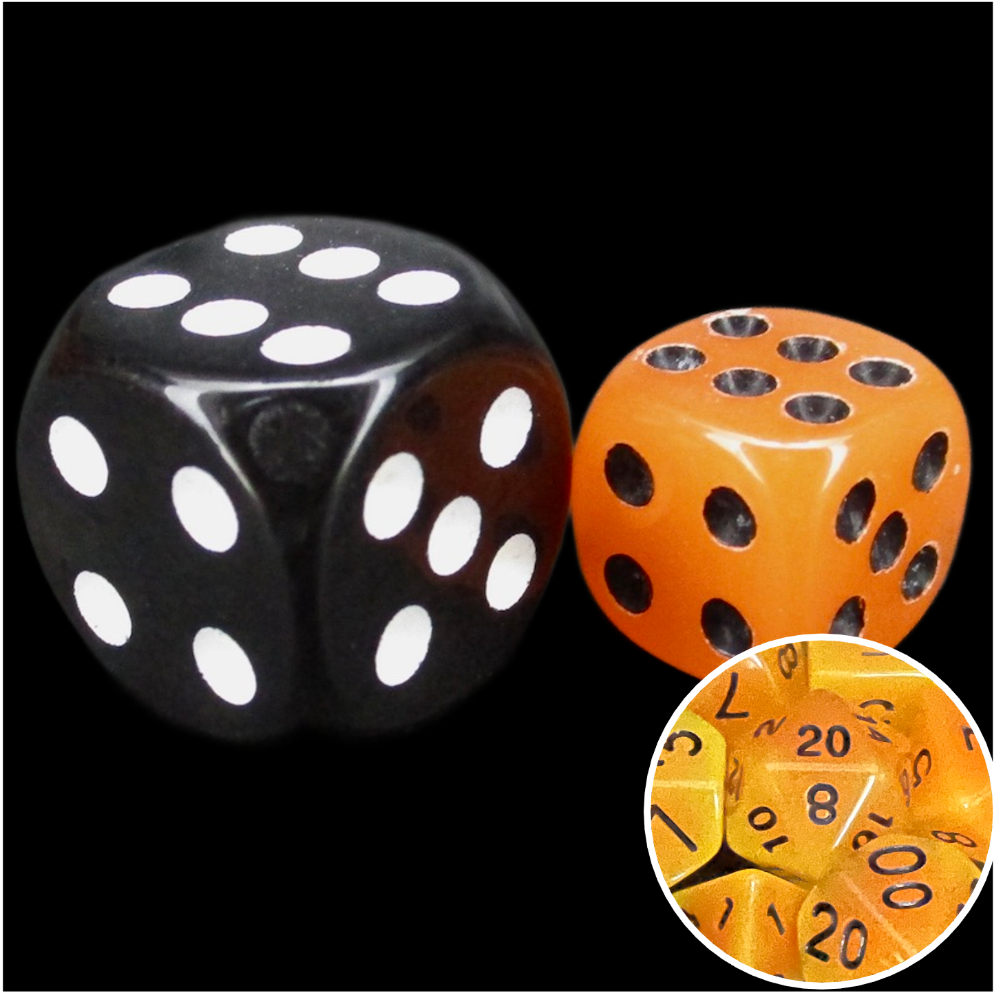 TDSO Frost Fire Glow in the Dark 36 x D6 Dice Set