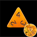 TDSO Frost Fire Glow in the Dark D4 Dice