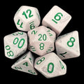 TDSO Frosted Matt Purple Antique & Dark Green 7 Dice Polyset