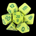 TDSO Frosted Matt Green & Dark Green 7 Dice Polyset