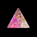 TDSO Fused Glass Fire Pink & Orange D4 Dice