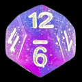 HALF PRICE CLEARANCE TDSO Galaxy Glitter Blue & Purple D12 Dice