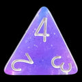 HALF PRICE CLEARANCE TDSO Galaxy Glitter Blue & Purple D4 Dice