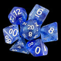 TDSO Galaxy Glitter Blue Veil 7 Dice Polyset