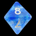 TDSO Galaxy Glitter Blue Veil D8 Dice