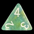 TDSO Galaxy Glitter Blue & Yellow D4 Dice