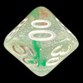 TDSO Galaxy Glitter Green & Red Percentile Dice