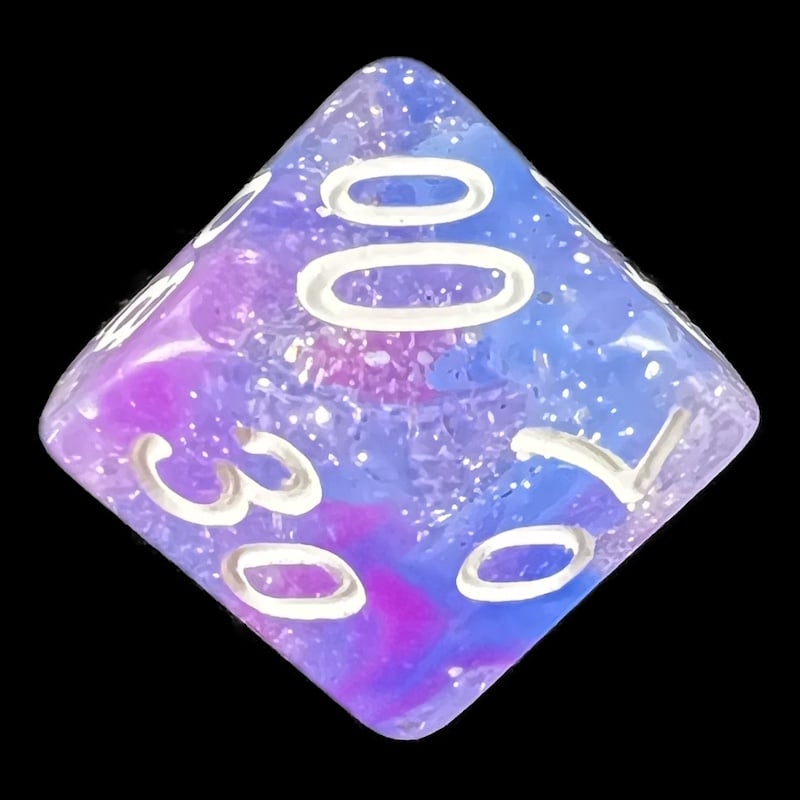 HALF PRICE CLEARANCE TDSO Galaxy Glitter Make A Wish Percentile Dice