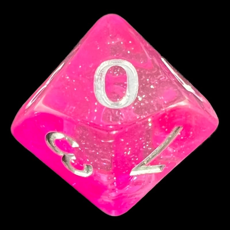 TDSO Galaxy Glitter Pompadour D10 Dice