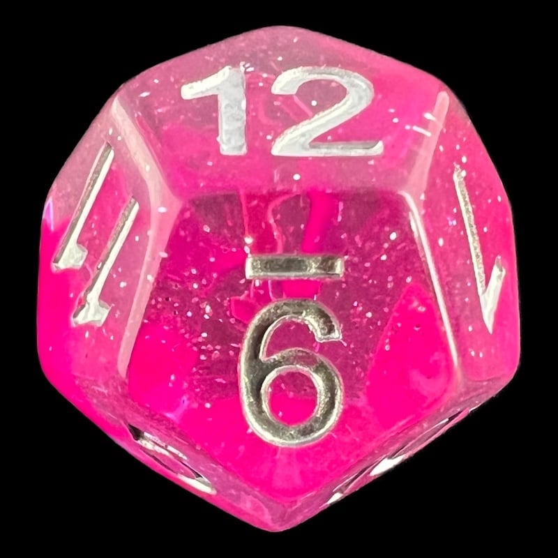TDSO Galaxy Glitter Pompadour D12 Dice